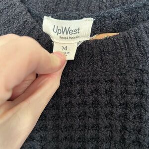 UpWest Charcoal waffle knit high low sweater dress Medium